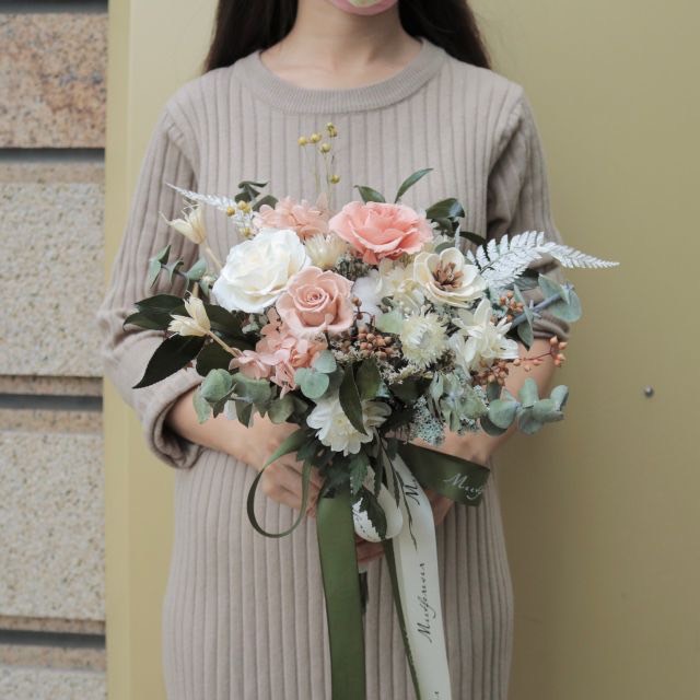 【遇見恆久】煦煦微光永生玫瑰捧花