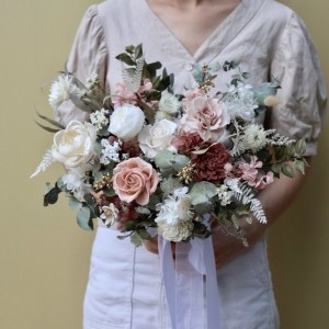 【遇見恆久】天使的耳語永生玫瑰捧花 共3款