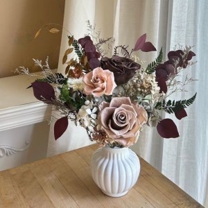 【遇見恆久】羽花相遇永生玫瑰捧花