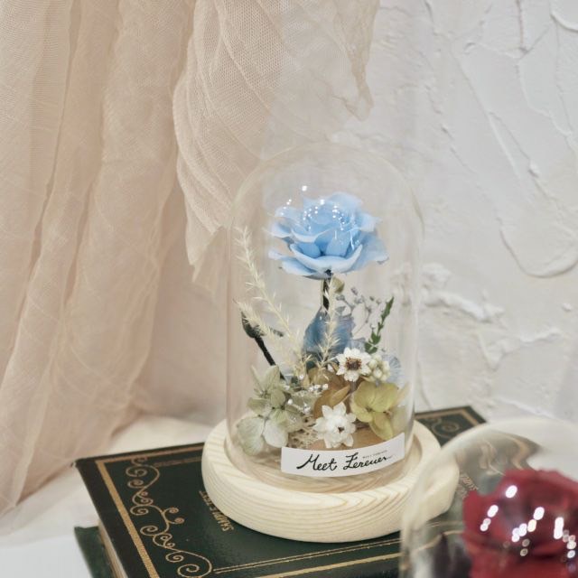 【遇見恆久】木底款小王子永生花小玻璃罩 含盒 可刻字:圖片 6