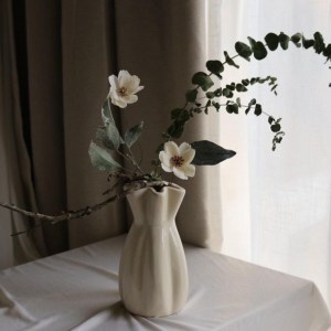 【遇見恆久】ins風奶油陶瓷六芒星花瓶