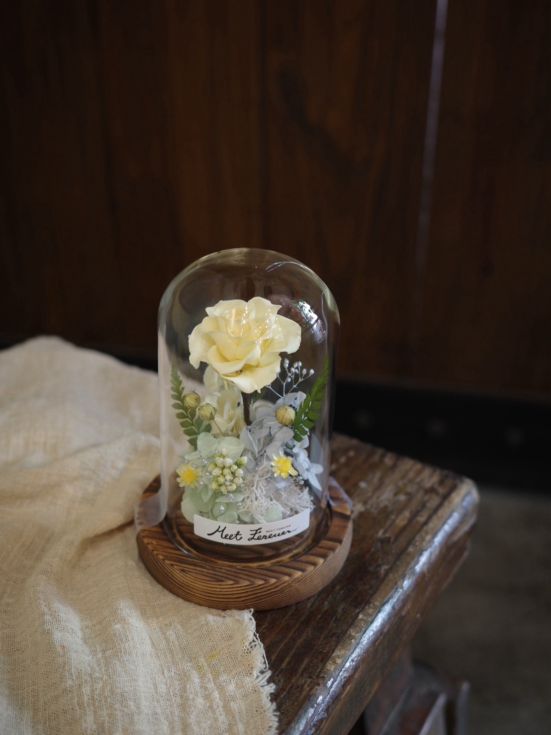 【遇見恆久】木底款小王子永生花小玻璃罩 含盒 可刻字:圖片 4