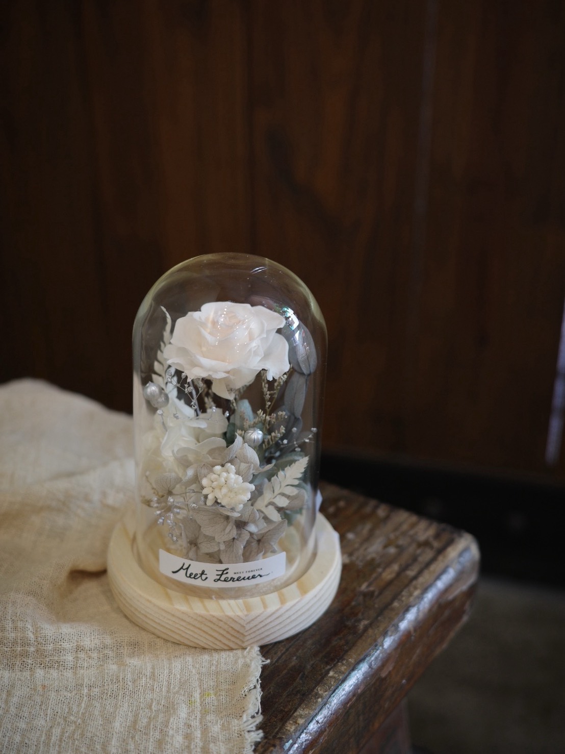 【遇見恆久】木底款小王子永生花小玻璃罩 含盒 可刻字:圖片 5