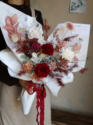 【遇見恆久】暖語時刻永生玫瑰花束