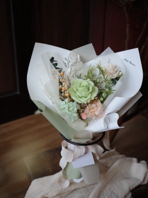 【遇見恆久】暖陽花園永生玫瑰花束 共3色