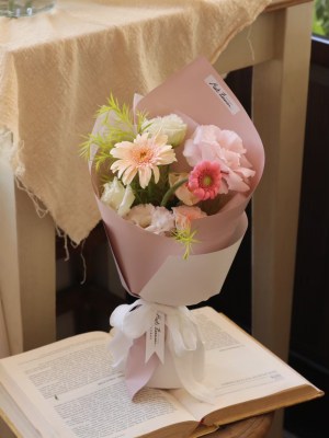 【遇見恆久】日常小浪漫鮮花花束 粉色系 尺寸S 共3款